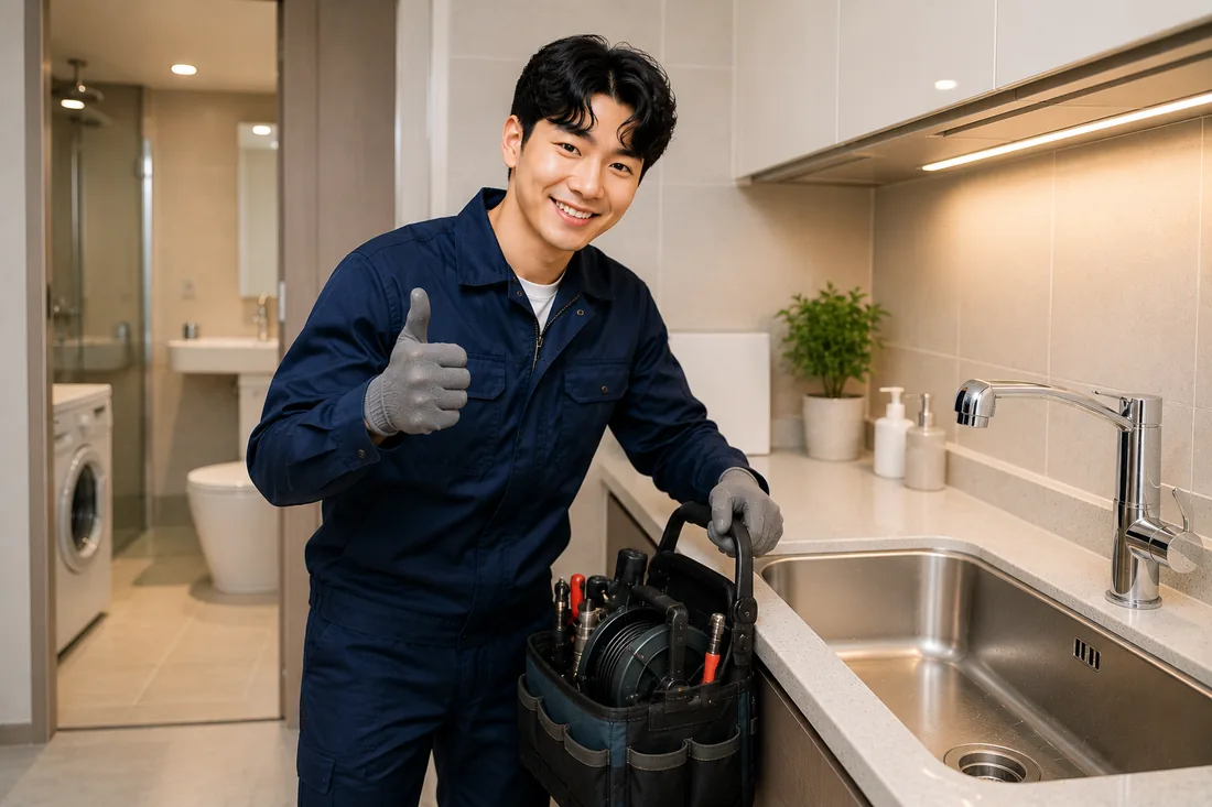 주암동 배관막힘 마무리점검