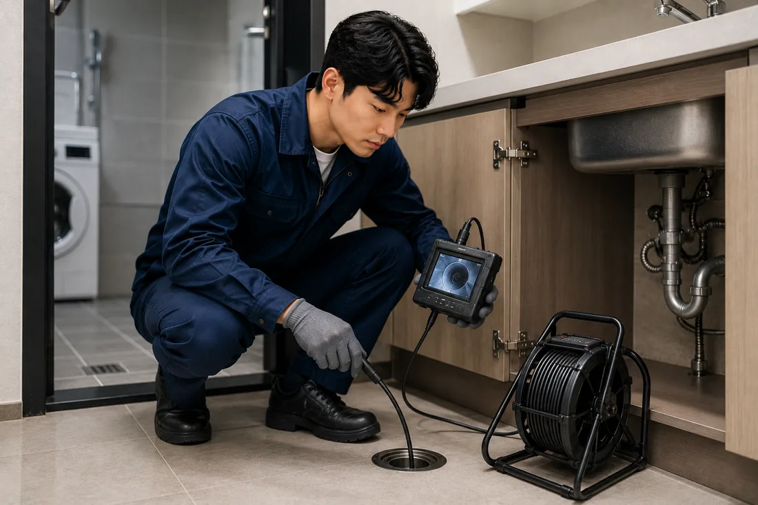 주암동 배관내시경 확인